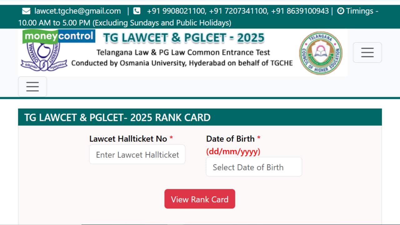 TS LAWCET, PGLCET Result 2025 OUT @lawcet.tgche.ac.in; link to check rank card here