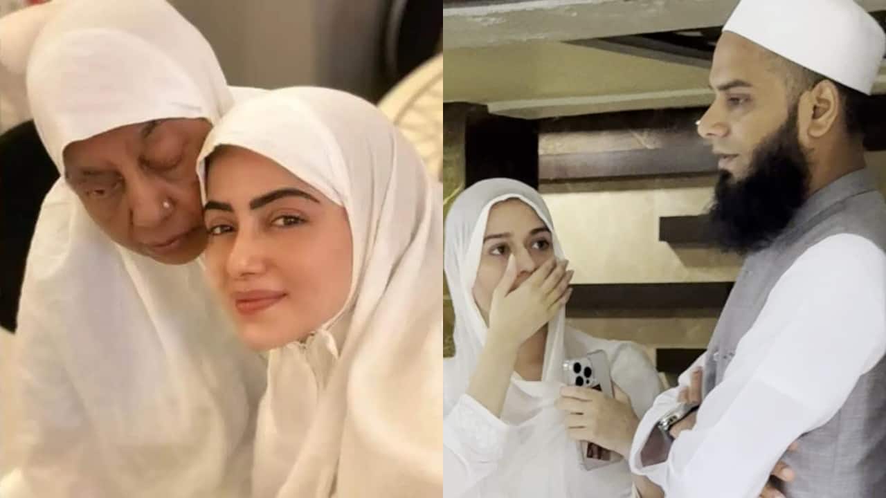 Celebrities stand by Sana Khan during prayer meet for her late mother