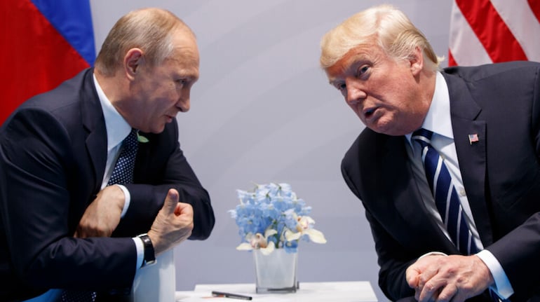 Watch: Putin rushes out mid-event to attend phone call with Donald Trump