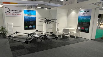 Raphe mPhibr's drones at the 2023 International Paris Airshow