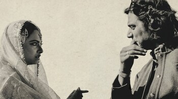 Uness pic of Rekha with Muzaffar Ali from the sets of Umrao Jaan (Photo Credit: Instagram/MuzaffarAli)