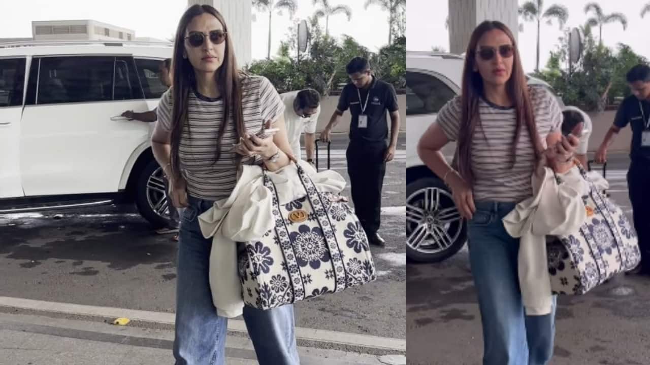 Esha Deol and ex-husband Bharat Takhtani spotted together at Mumbai airport for the first time after separation