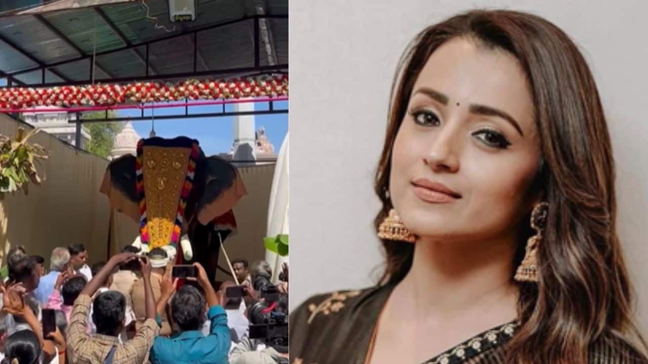 Trisha Krishnan donates mechanical Elephant to Tamil Nadu temples, promotes compassion through tradition