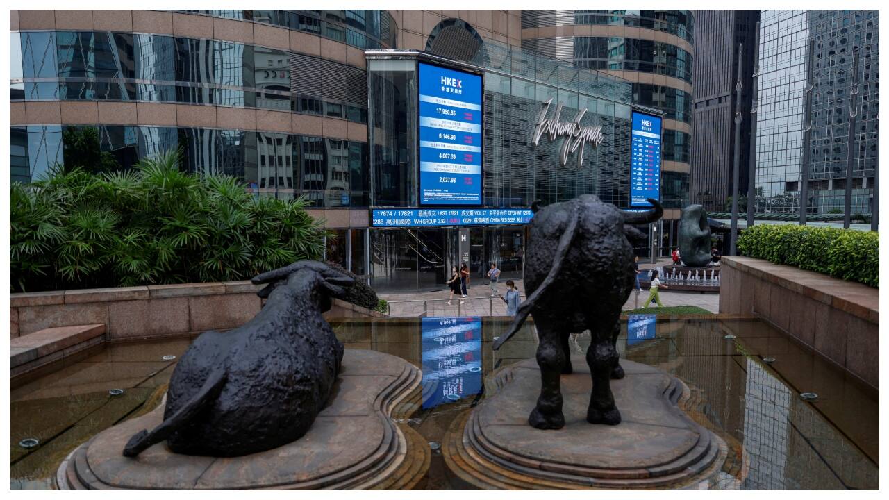 Hong Kong shares surge ahead of mainland China under economic, political stress