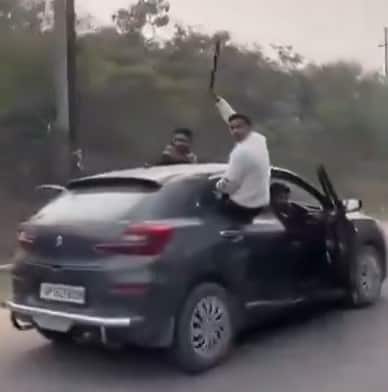 Car owners fined Rs 1.2 lakh for dangerous stunt outside college in Greater Noida | Watch