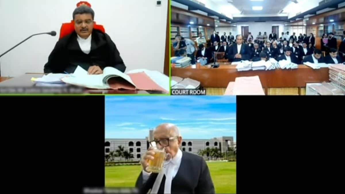 Senior lawyer seen sipping beer during virtual hearing; Gujarat HC initiates action, calls it 'outrageous'