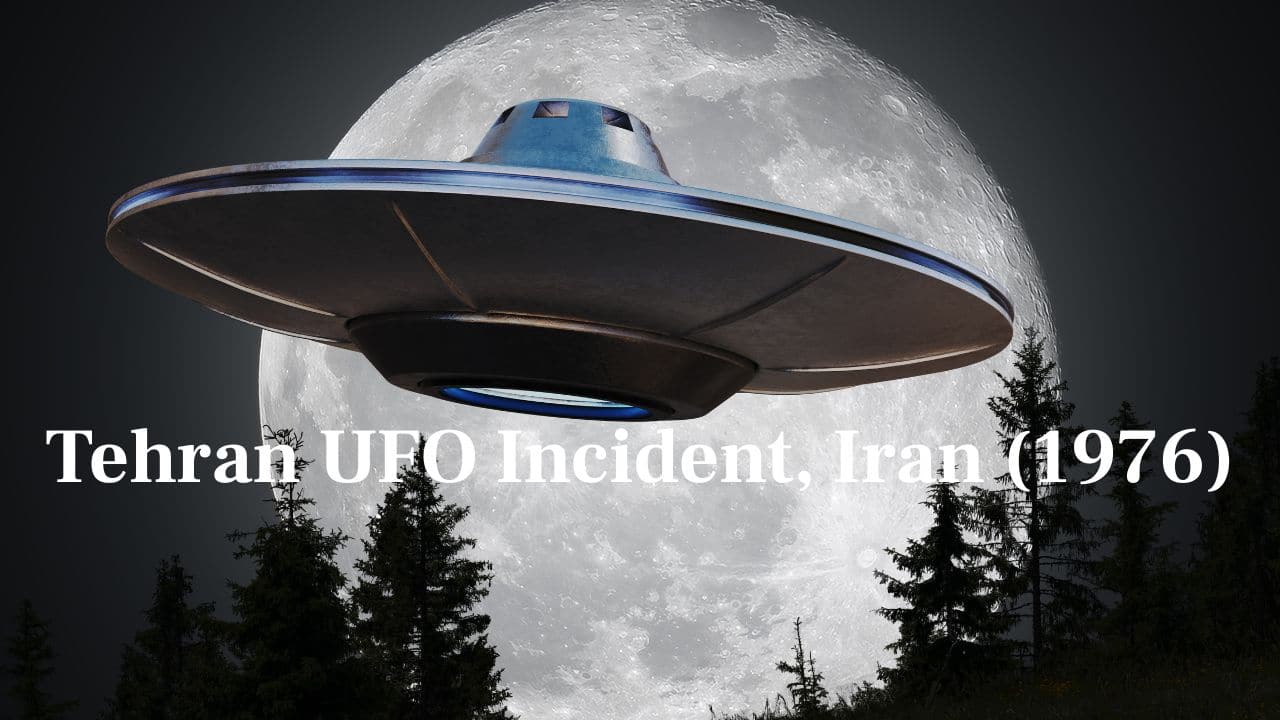 Tehran UFO Incident, Iran (1976): Iranian fighter aircraft attempted to intercept an enigmatic bright object. Their gear mysteriously malfunctioned every time they approached the UFO. (Image: Canva)