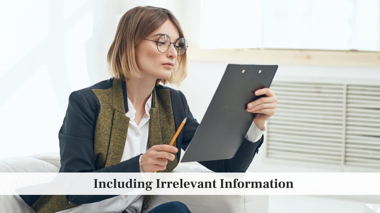 Including Irrelevant Information
