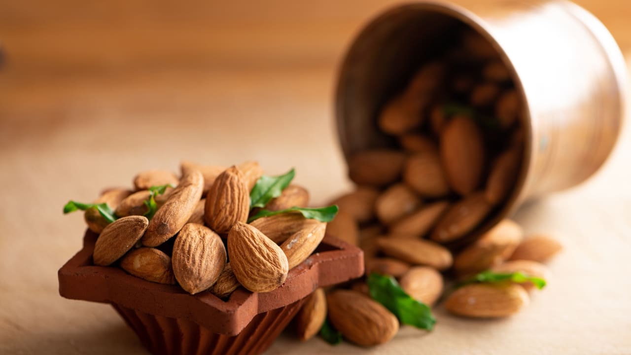 Roasted almonds Almonds remain one of the most convenient ways to get your daily magnesium boost without much fuss. A single ounce of dry roasted almonds contains around 80 mg of magnesium, making them ideal for busy days. Keep a small container in your bag for quick snacking. You can also toss almonds into your granola, sprinkle over yoghurt, or add them into baked goods for an energy-rich, nutrient-packed food option anytime (Image: Canva)