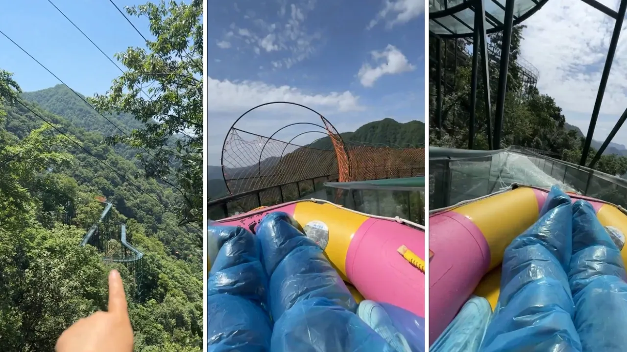 Guinness World Records confirms Sichuan’s glass-bottomed water slide as the longest in the world