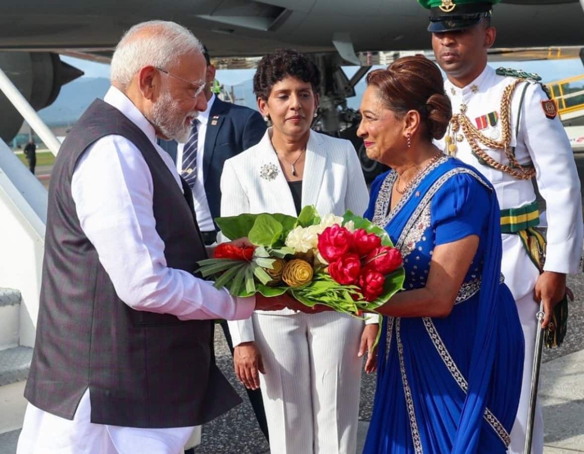PM Modi receives grand welcome in Trinidad and Tobago; praised as 'transformational force' by counterpart Kamla Persad-Bissessar
