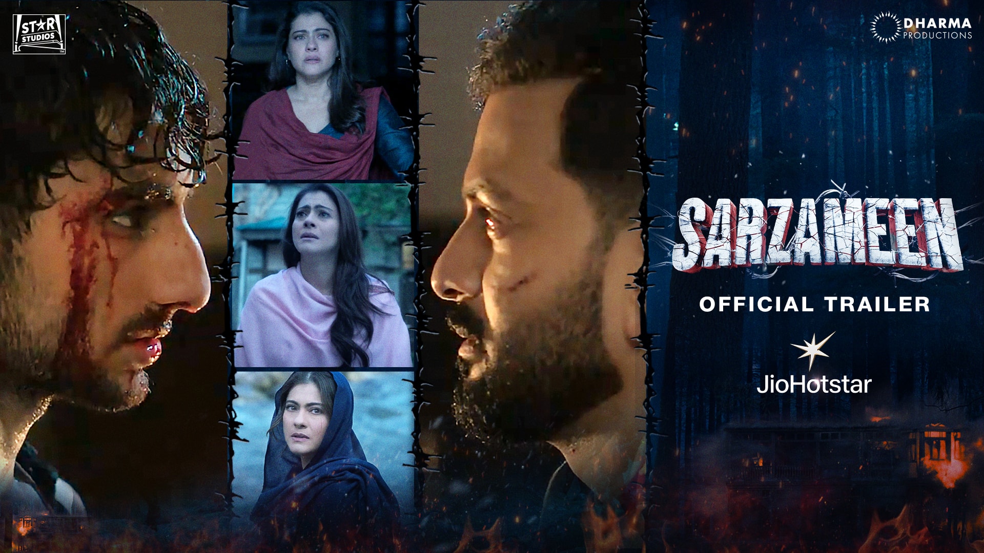 Sarzameen trailer: It's a face-off between Prithviraj Sukumaran and Ibrahim Ali Khan, Kajol is torn between the two