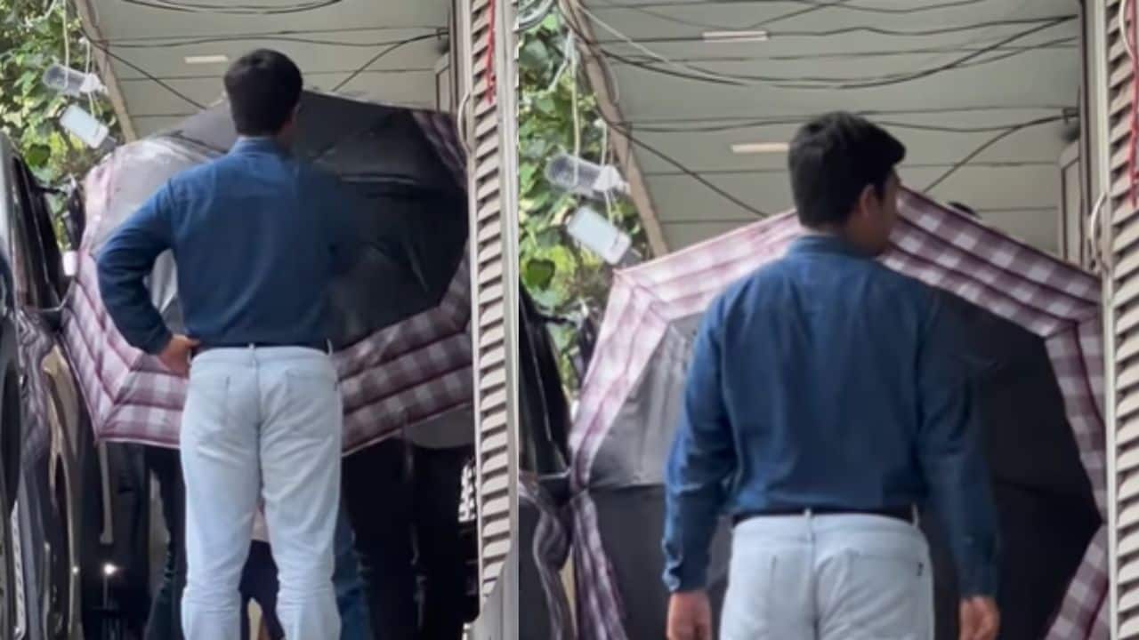 Mom-to-be Kiara Advani spotted in Mumbai, hides baby bump with umbrella amid Paparazzi buzz, watch video