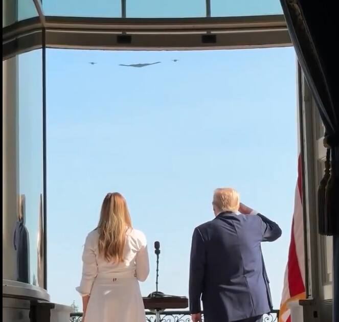 B-2 Stealth Bombers roar over White House as Trump leads July 4th celebration | Watch