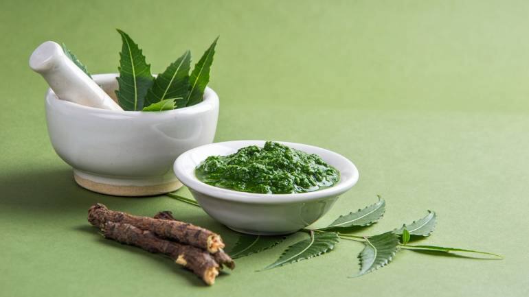 Apply neem paste Neem leaves have powerful antibacterial and antifungal properties that can fight dandruff and scalp infections. Grind fresh neem leaves into a thick paste and apply it to your scalp. Let it sit for 20 minutes before rinsing off. It also promotes cleaner, healthier roots in the monsoon.