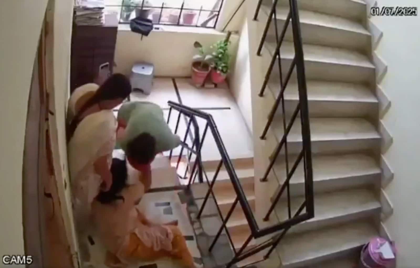 Ghaziabad techie brutally assaults her elderly mother-in-law in viral CCTV footage