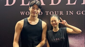 Jennie was seen posing for pictures with the athlete, who she admitted was a fanboy, following BLACKPINK's performance in Goyang.