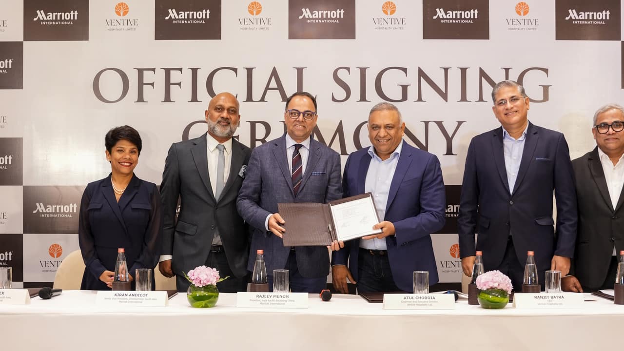 Marriott and Ventive Hospitality sign a pact to build over 1,500 rooms worth Rs 3,200 crore