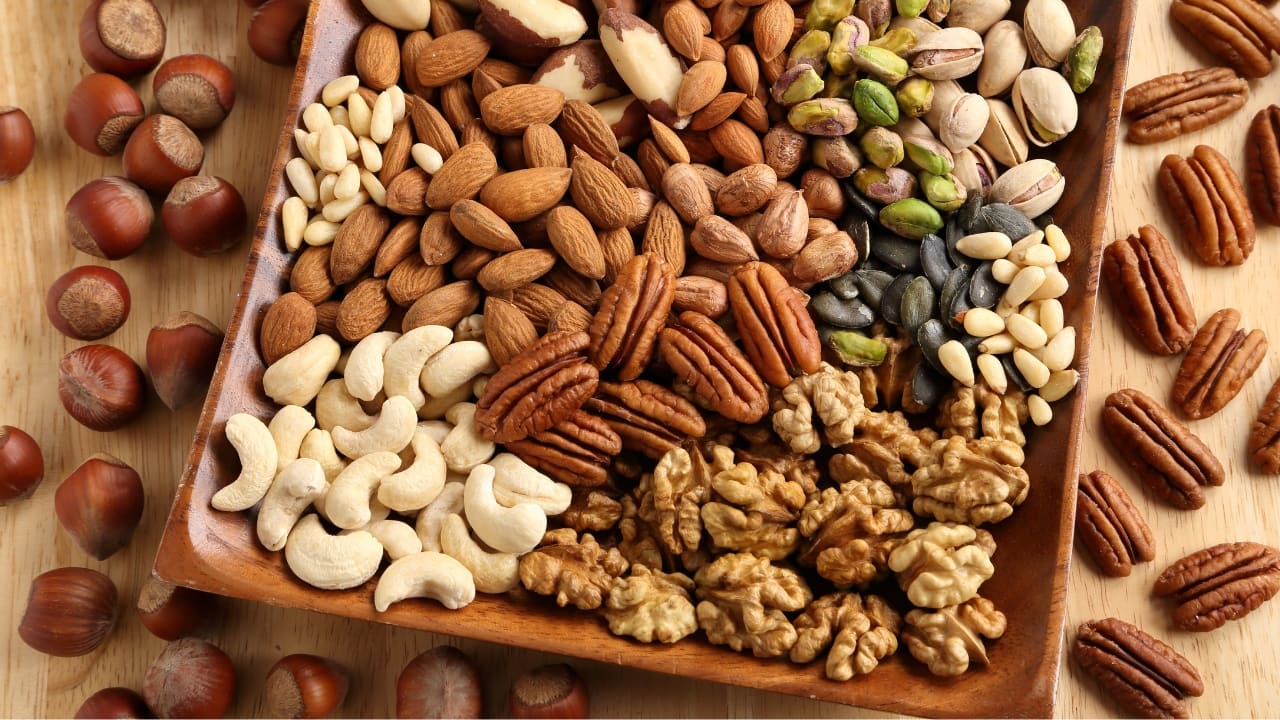 Protects heart Arginine, found abundantly in most nuts, is an amino acid that helps to relax blood vessels and improve blood flow. This nutrient can lower blood pressure and reduce the risk of heart-related conditions. Consuming nuts regularly may offer long-term protection for your cardiovascular health. (Disclaimer: This article, including health and fitness advice, only provides generic information. Don’t treat it as a substitute for qualified medical opinion. Always consult a specialist for specific health diagnosis) Protects heart Arginine, found abundantly in most nuts, is an amino acid that helps to relax blood vessels and improve blood flow. This nutrient can lower blood pressure and reduce the risk of heart-related conditions. Consuming nuts regularly may offer long-term protection for your cardiovascular health. (Disclaimer: This article, including health and fitness advice, only provides generic information. Don’t treat it as a substitute for qualified medical opinion. Always consult a specialist for specific health diagnosis)