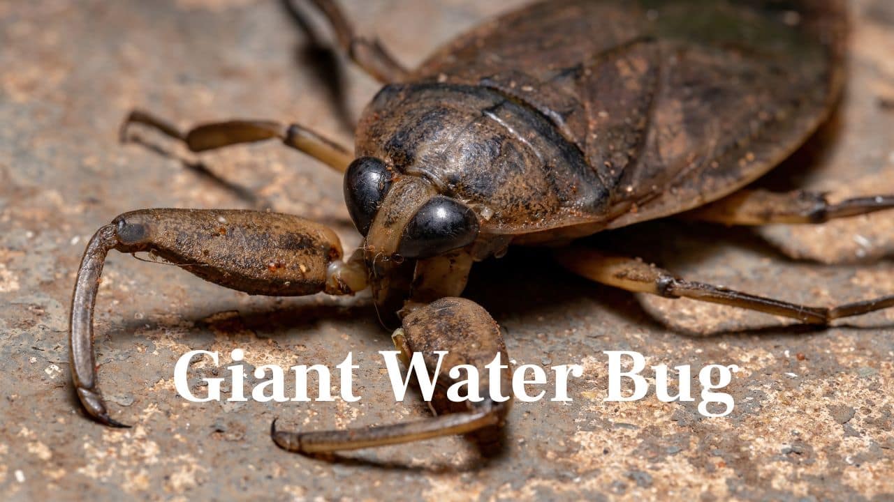 Giant Water Bug: Named &quot;toe-biters,&quot; these use spear mouths to soften prey organs into liquid. They have even been known to attack small animals and humans in the water. (Image: Canva)