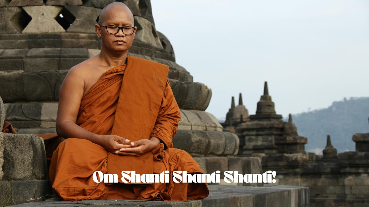 A powerful chant for peace of body, mind, and soul. End your meditation or prayer with this mantra. (image: canva)