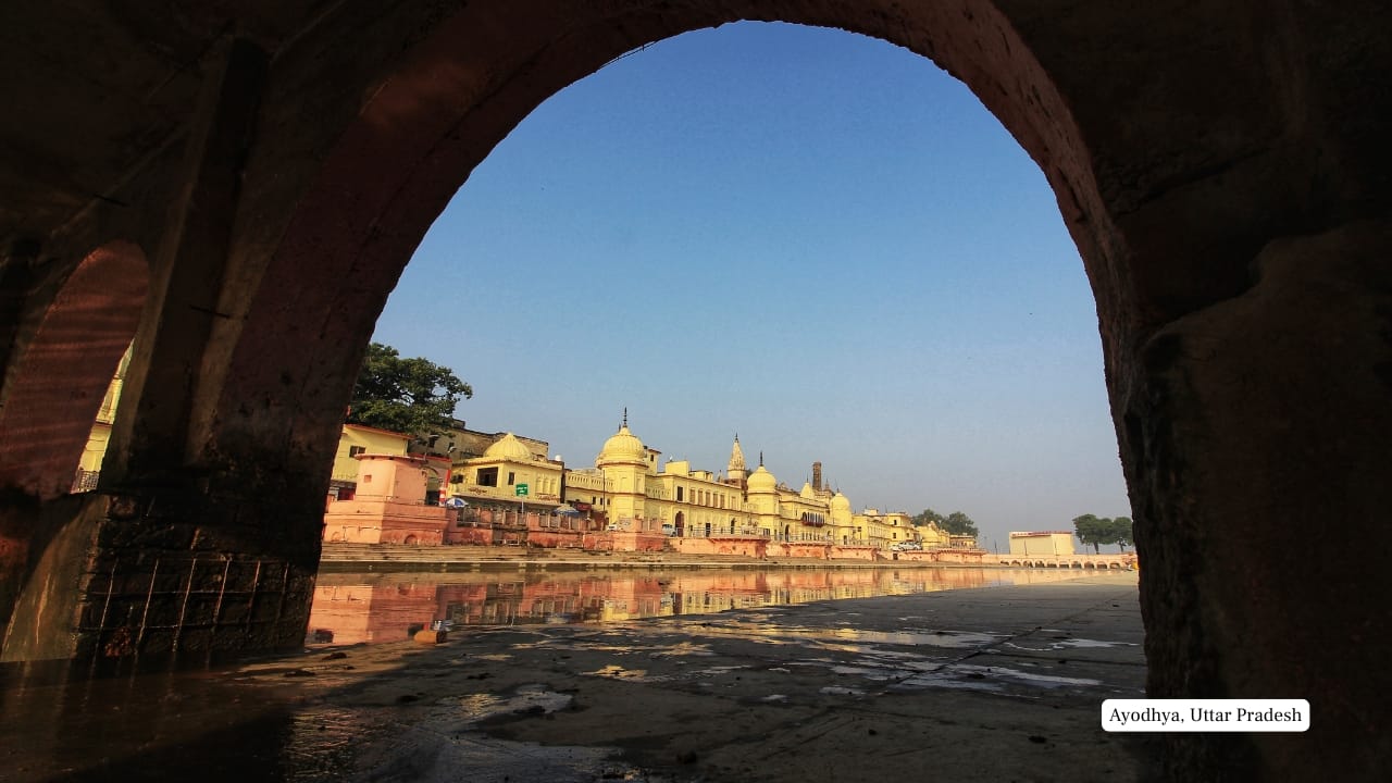 6. Ayodhya, Uttar Pradesh Ayodhya is an ancient city of deep historical and religious significance, believed to be Lord Rama’s birthplace. Its sacred ghats and the newly built Ram Mandir draw pilgrims and visitors year-round. (Image: Canva)