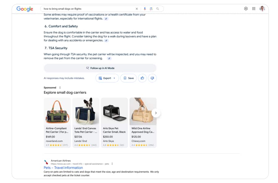 Ads in AI Overview