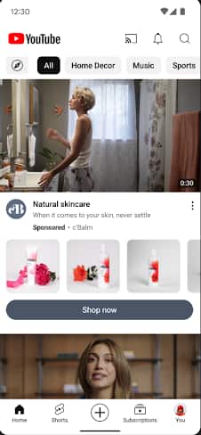 Shoppable Masthead