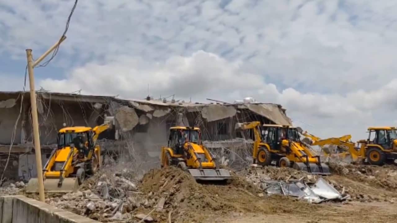 Photos: UP bulldozers reduce Chhangur Baba’s fortified mansion to rubble
