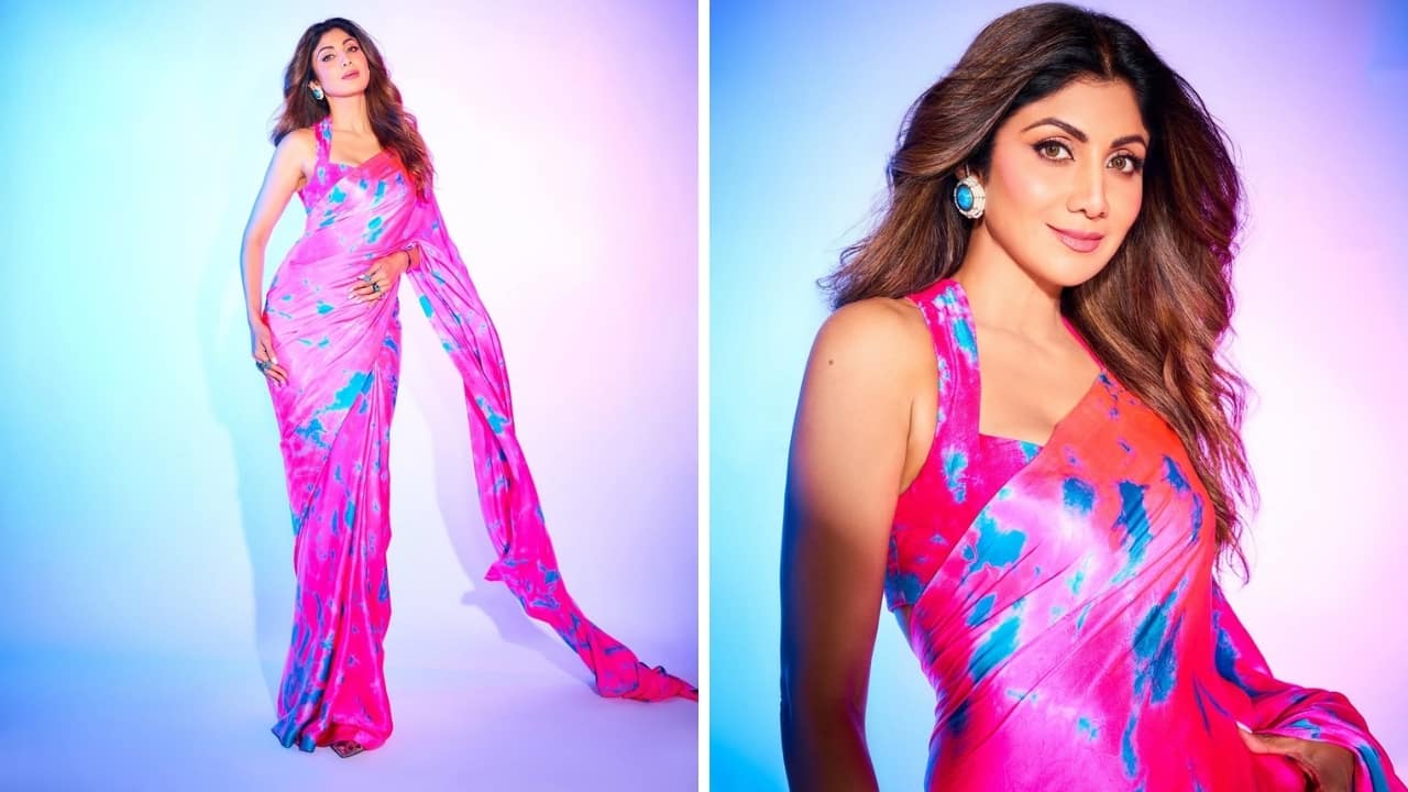 Style inspiration: Shilpa Shetty flaunts her hourglass figure in a bright pink saree