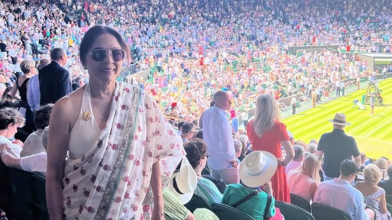 Metro…In Dino star Neena Gupta turns heads in saree at Wimbledon 2025; PICS