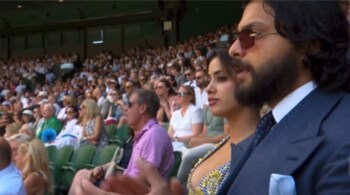 Janhvi Kapoor and Shikar Pahariya at Wimbeldon