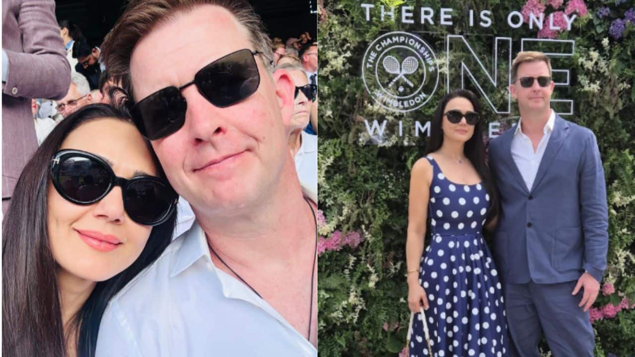 Preity Zinta enjoys Wimbledon final in London, snaps selfie with husband Gene Goodenough, see here