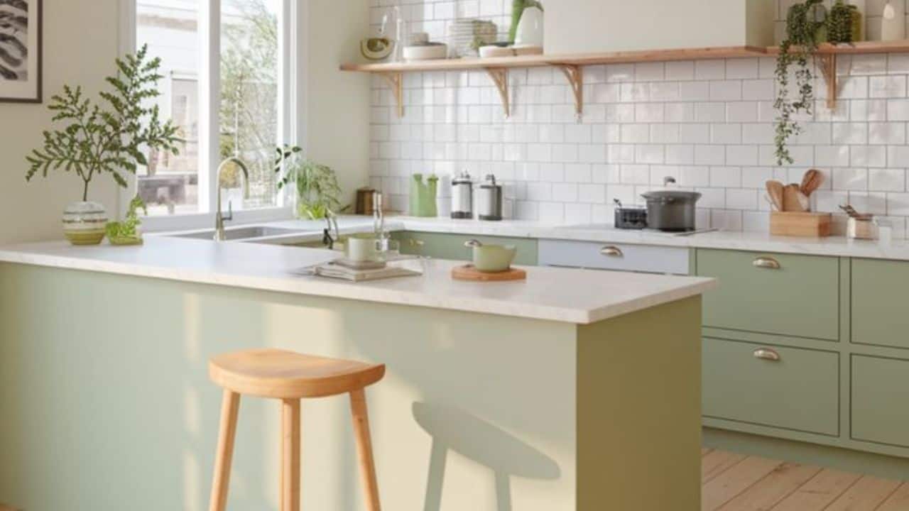 Pastels make any space look brighter and roomier