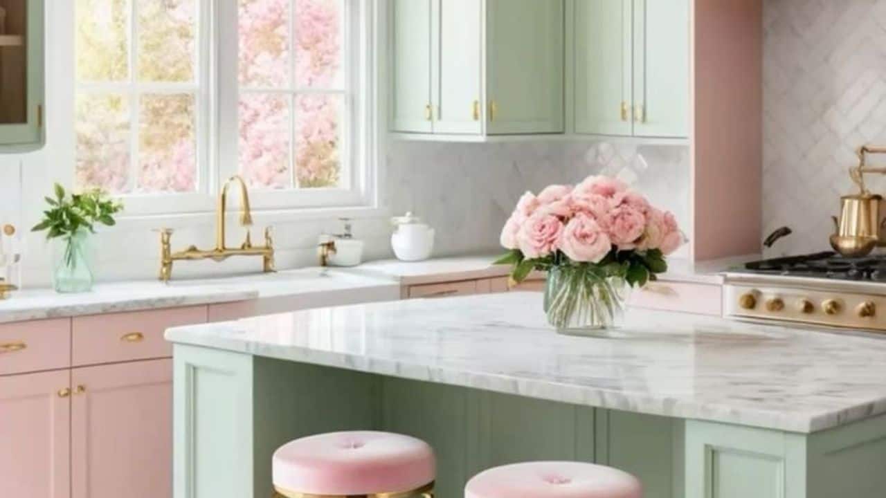 You can go with a monotone look or mix two pastel shades to enhance the visual appeal (Image: Pinterest)