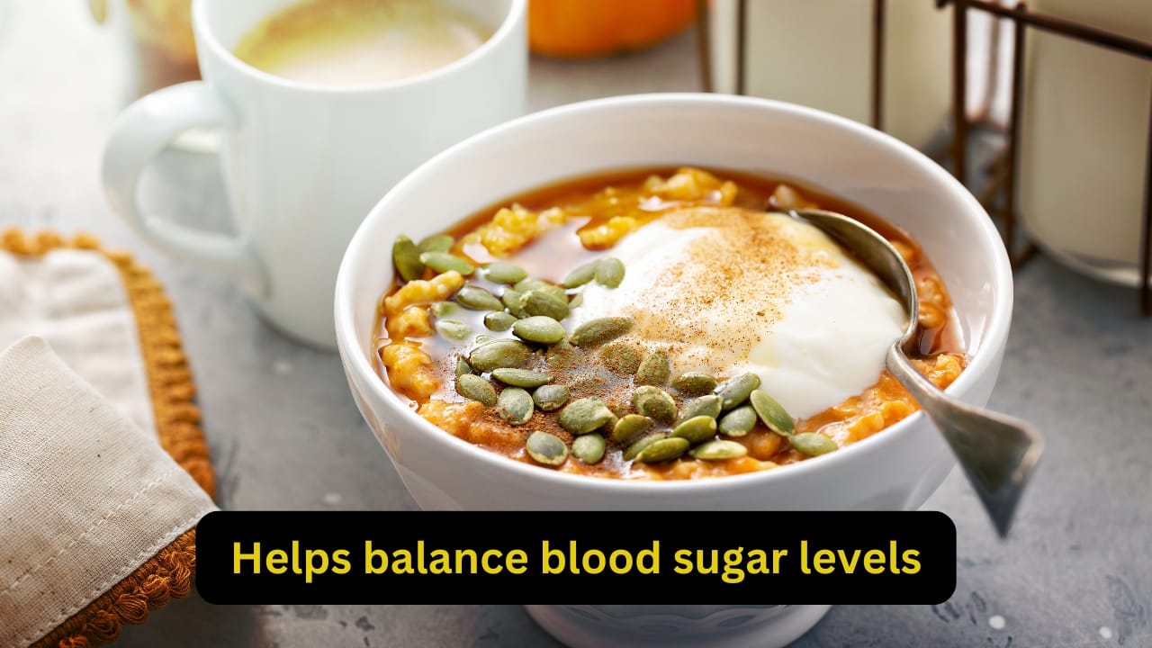 Helps balance blood sugar levels Studies show pumpkin seeds contain polysaccharides and magnesium that help regulate insulin secretion and reduce post meal blood sugar spikes, especially in early type 2 diabetes models. This effect helps maintain energy steadier throughout the day,, without drastic dietary change.