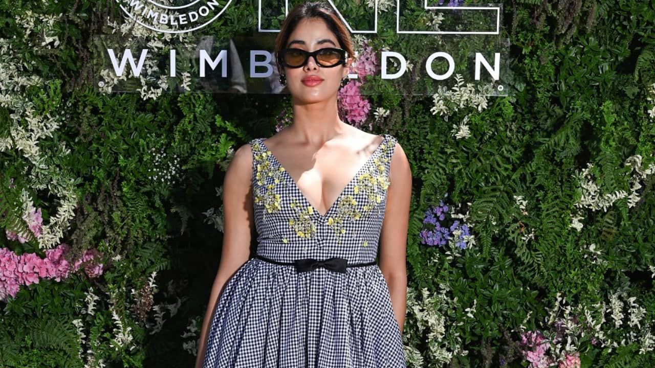 Janhvi Kapoor Bollywood actress Janhvi Kapoor made her Wimbledon debut this year. She attended the semi-final of the Tennis tournament with her rumoured beau, Shikhar Pahariya, at the All England Lawn Tennis and Croquet Club. She looked stunning in a midi dress.