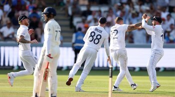 Ben Duckett gives it back to Shubman Gill at Lord's. (Photo: X)