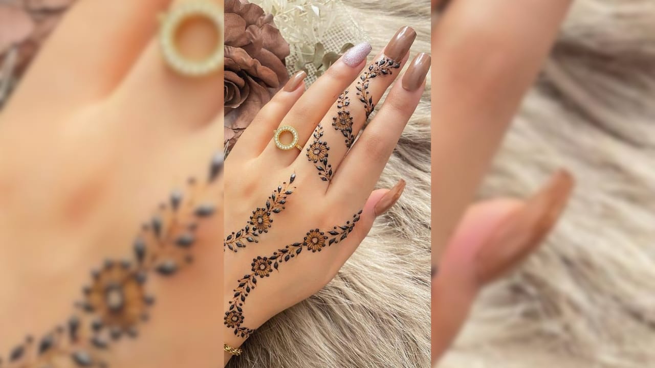 For a light look, go for minimal lines and dots. Perfect for a quick yet festive feel. (image: Pinterest)