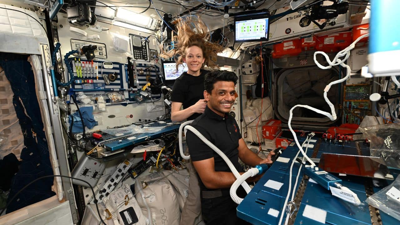 Astronaut Shubhanshu Shukla gets a haircut in space – See the viral pictures here