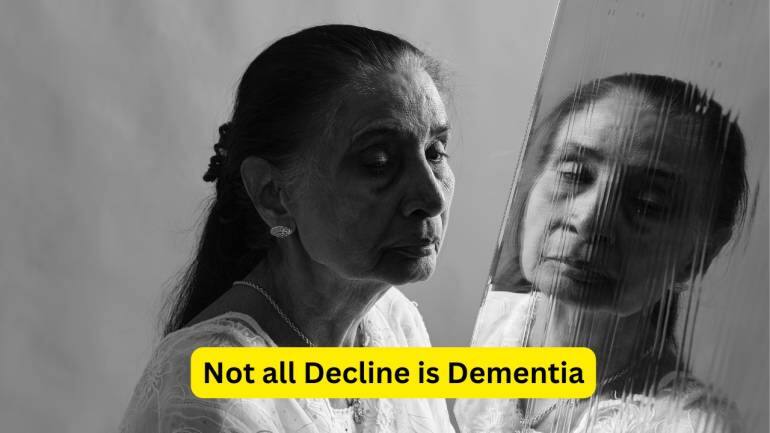 Not all Decline is Dementia As you age it’s normal to forget some names, or some basic skills, as the brain naturally slows. It’s normal to forget the name of that actor or take longer to learn new gadgets. The brain naturally slows with age. But Alzheimer’s creates physical damage inside the brain—shrinkage, plaques, tangled nerve fibres. This goes far beyond “I had a senior moment.”