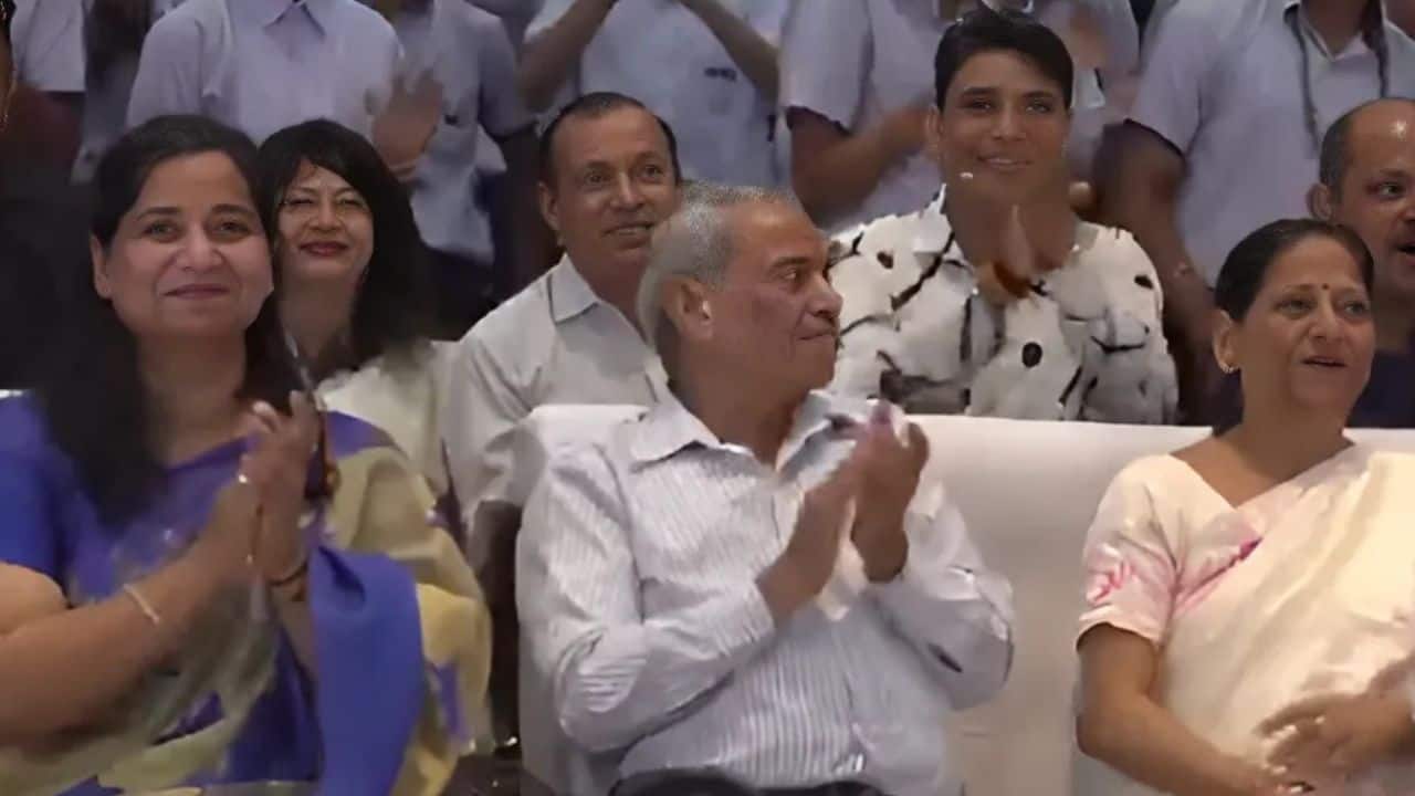 Family Celebrates Shukla's Return: Shukla’s family cuts cake and claps joyfully in Lucknow, celebrating his safe return with pride and patriotic emotion. (Image: PTI)
