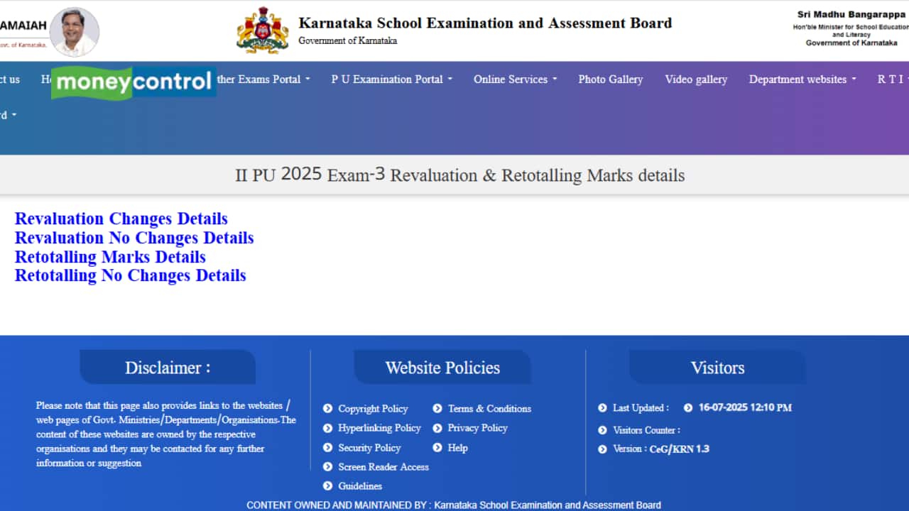 Karnataka 2nd PUC Exam 3 Revaluation and Re-totalling Result 2025 Out; direct link here