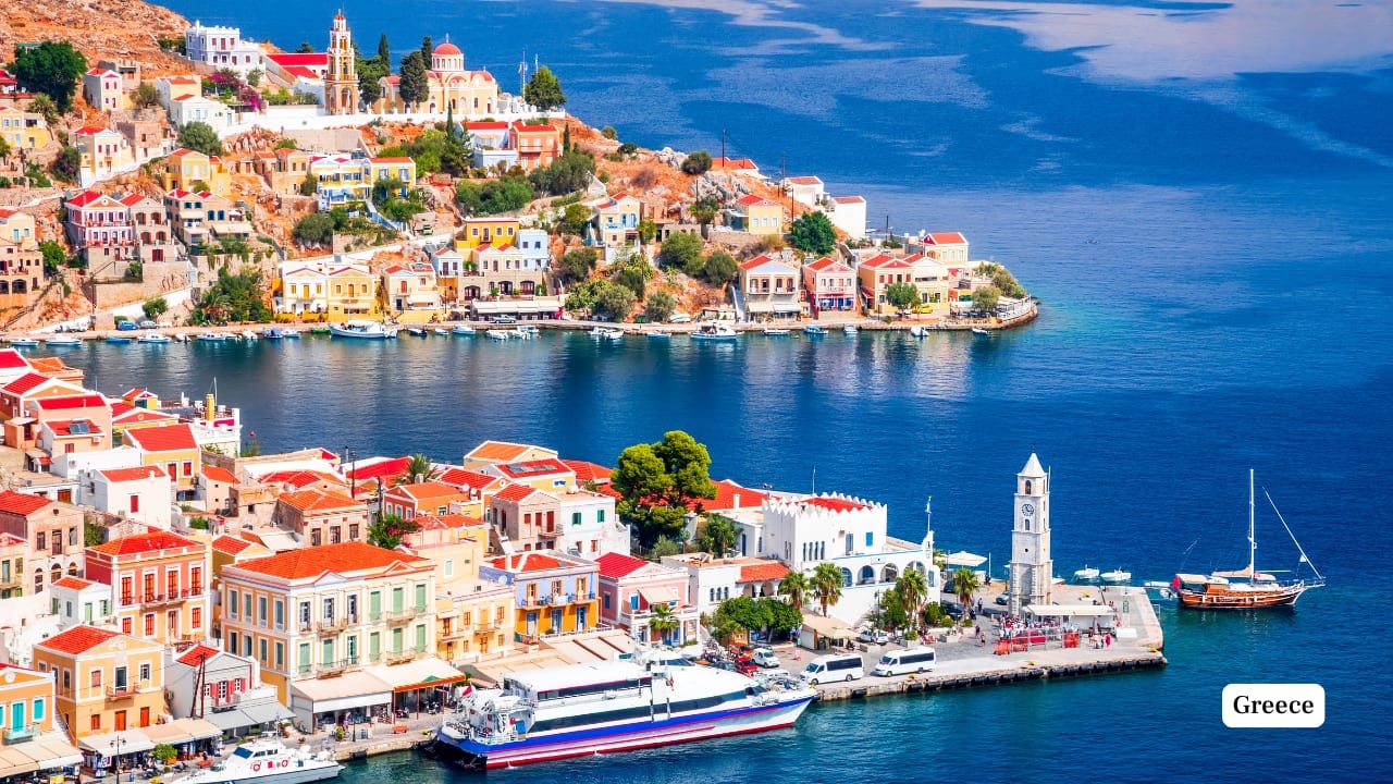 5. Greece A harmonious blend of antiquity and modern leisure, Greece continues to enchant. Discover the ruins of Delphi, island-hop the Cyclades, or bask in the golden sunsets of Santorini. From traditional tavernas to bustling street markets in Athens, Greece offers both depth and simplicity in every experience. (Image: Canva)