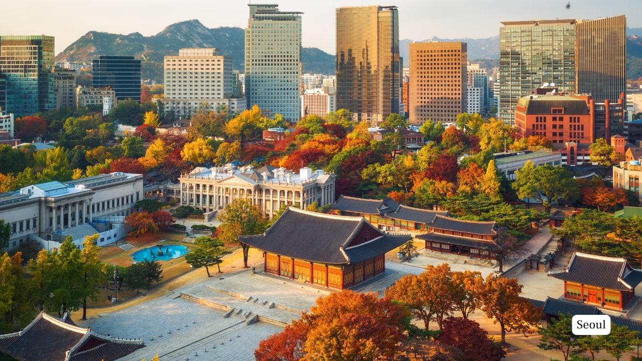 15. Seoul, South Korea – Reader Score: 85.85 From K-pop to Gyeongbokgung Palace, Seoul is a confluence of global pop culture and deep-rooted traditions. Its districts are distinct microcosms offering everything from street fashion to hanbok-clad history. (Image: Canva)