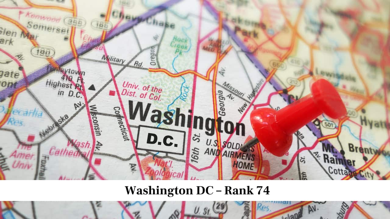 Washington DC – Rank 74 Washington DC – Rank 74