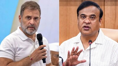 Himanta Sarma and Rahul Gandhi.