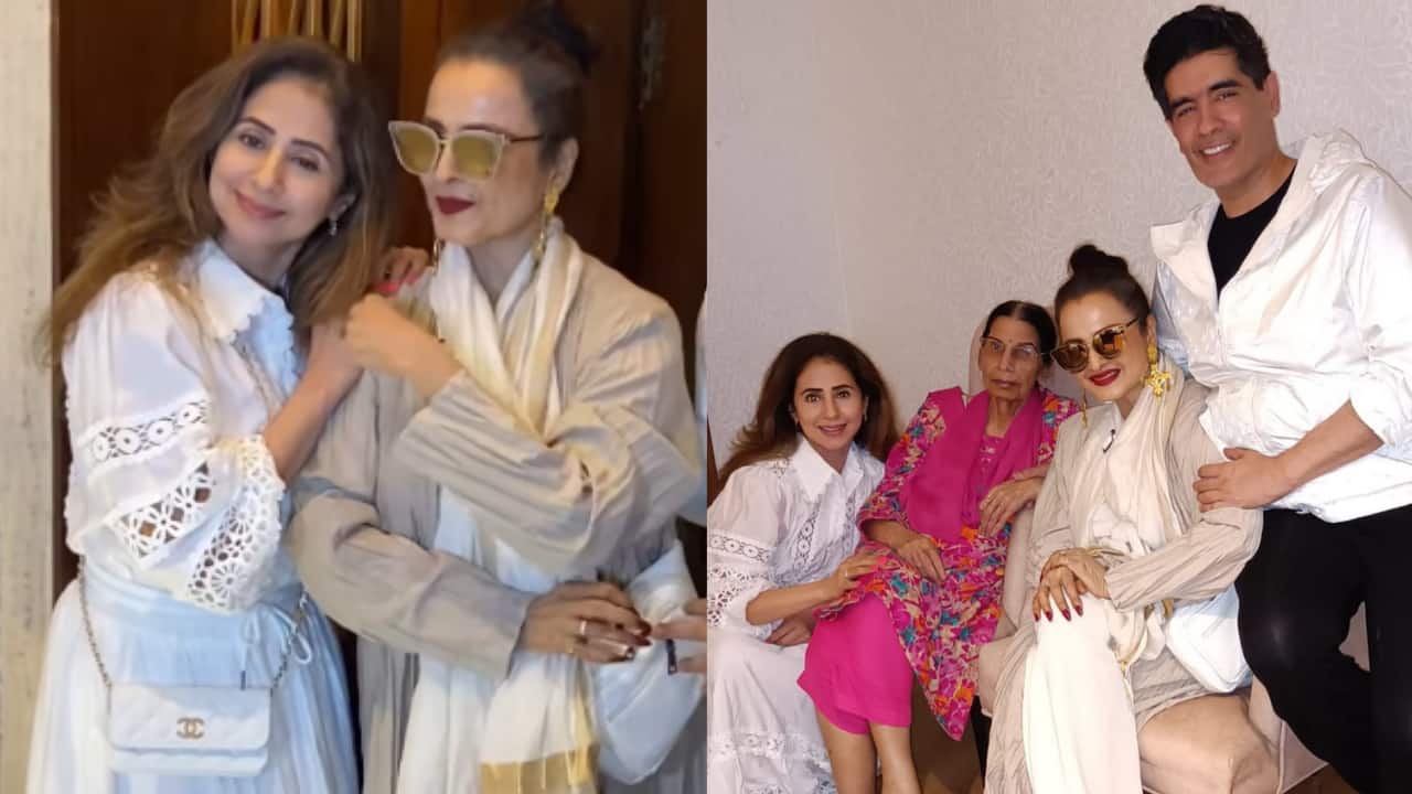 Rekha, Urmila Matondkar make stylish appearance at Manish Malhotra's mom's birthday bash