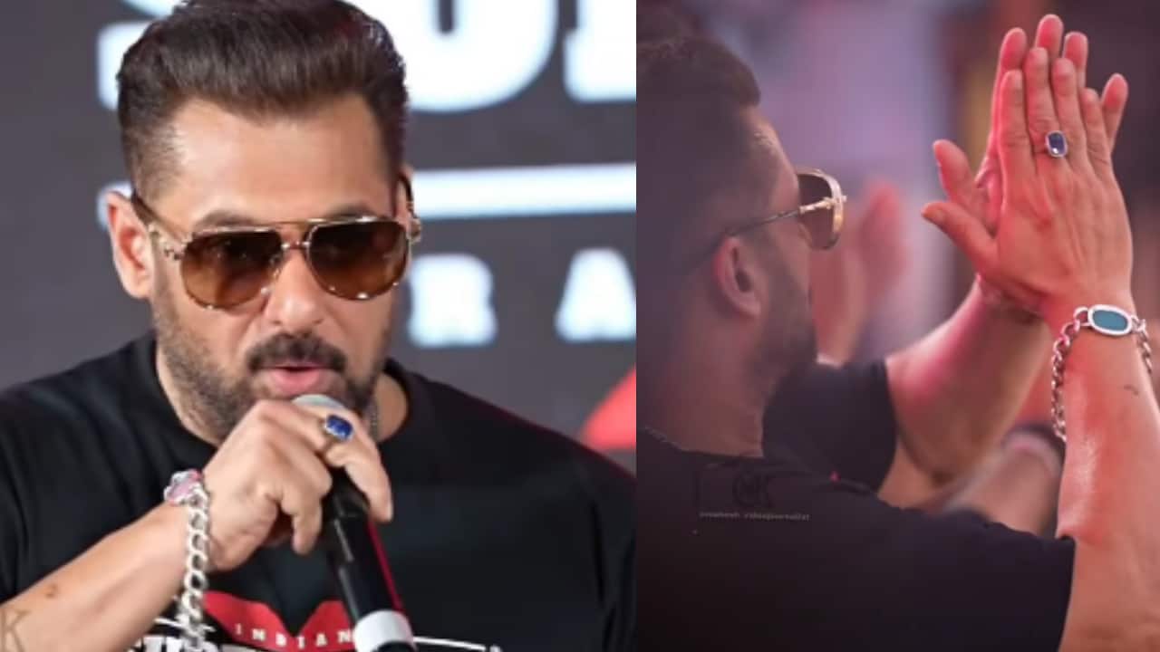 Salman Khan once again wears his Blue Sapphire ring at Mumbai Event after IIFA 2023