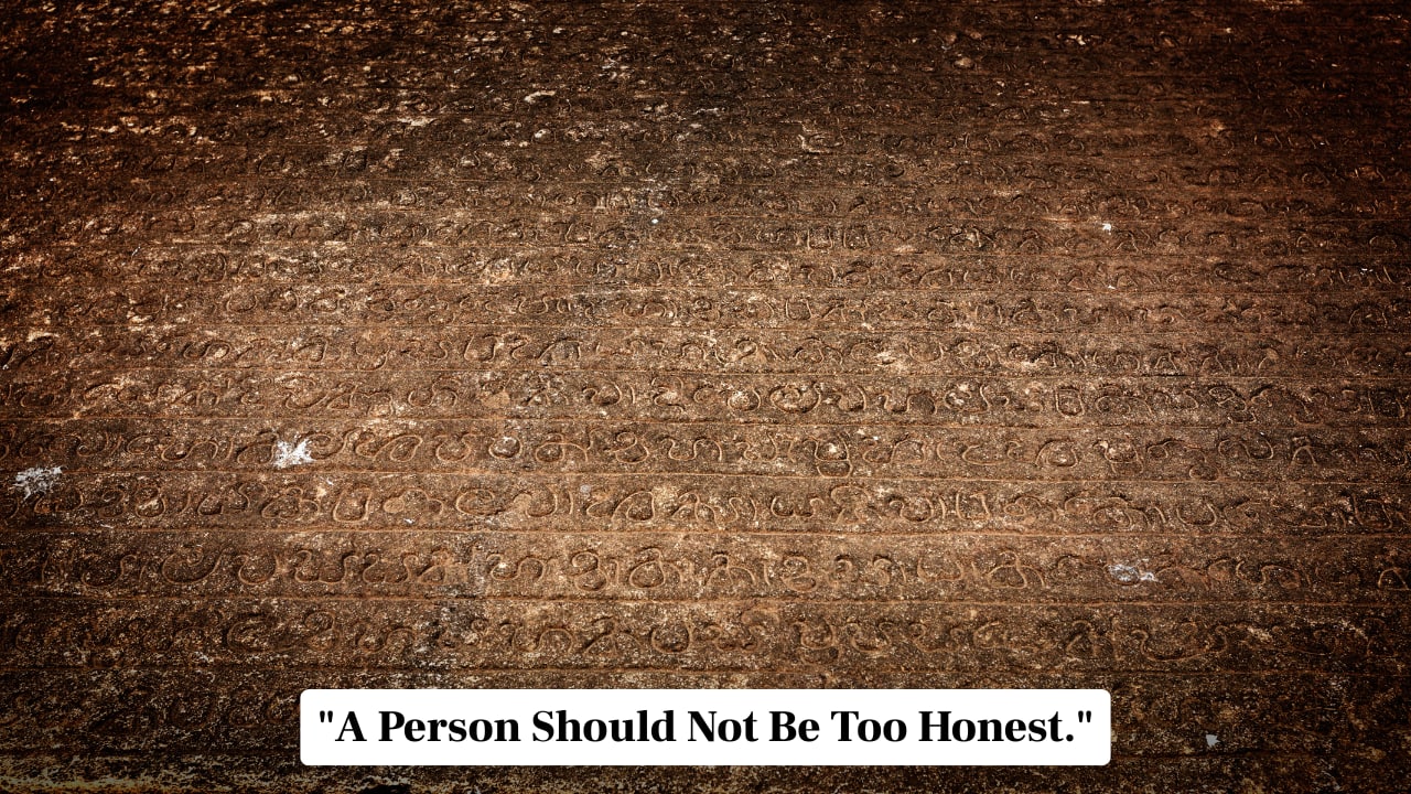 &quot;A Person Should Not Be Too Honest.&quot;